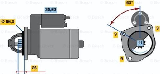 BOSCH 0 986 013 620 - Стартер unicars.by