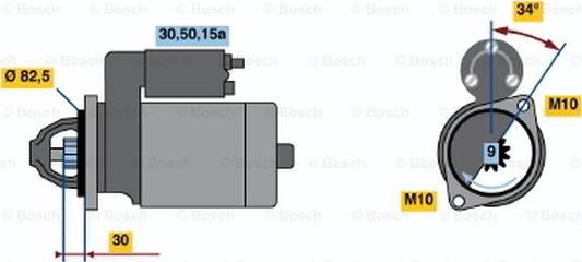 BOSCH 0 986 013 000 - Стартер unicars.by