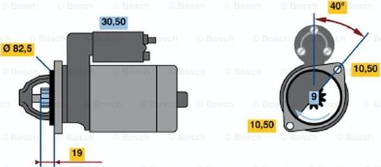 BOSCH 0 986 013 100 - Стартер unicars.by