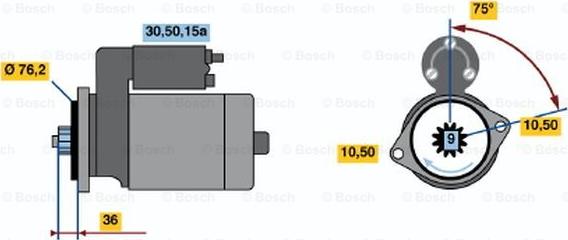 BOSCH 0 986 013 880 - Стартер unicars.by