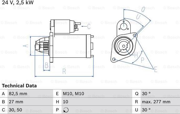 BOSCH 0 986 013 390 - Стартер unicars.by