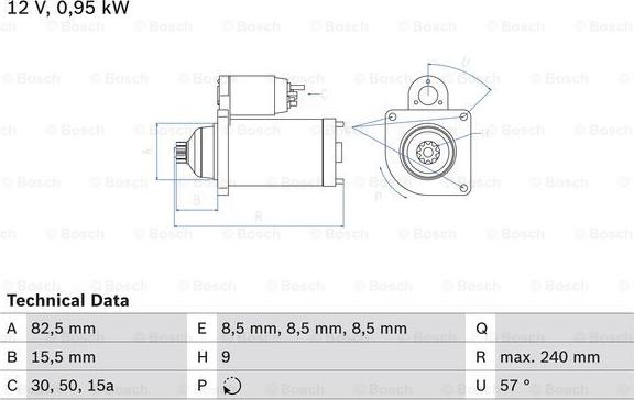 BOSCH 0 986 013 380 - Стартер unicars.by