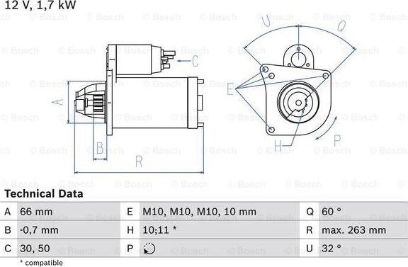 BOSCH 0 986 013 200 - Стартер unicars.by