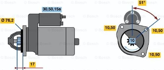 BOSCH 0 986 013 220 - Стартер unicars.by