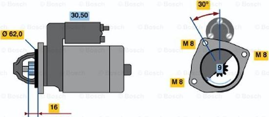 BOSCH 0 986 013 740 - Стартер unicars.by