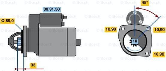 BOSCH 0 986 013 770 - Стартер unicars.by