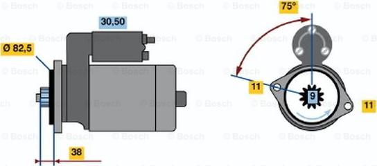 BOSCH 0 986 012 901 - Стартер unicars.by