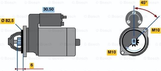 BOSCH 0 986 012 911 - Стартер unicars.by