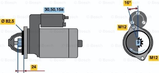 BOSCH 0 986 012 980 - Стартер unicars.by