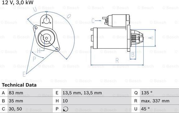 BOSCH 0 986 012 420 - Стартер unicars.by