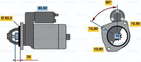 BOSCH 0 986 012 470 - Стартер unicars.by