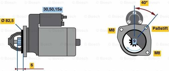 BOSCH 0 986 012 570 - Стартер unicars.by