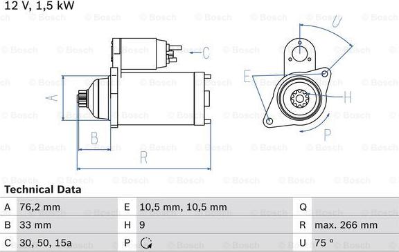 BOSCH 0 986 012 660 - Стартер unicars.by