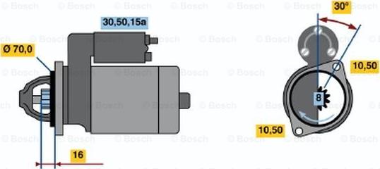 BOSCH 0 986 012 111 - Стартер unicars.by