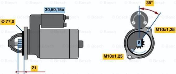 BOSCH 0 986 012 171 - Стартер unicars.by