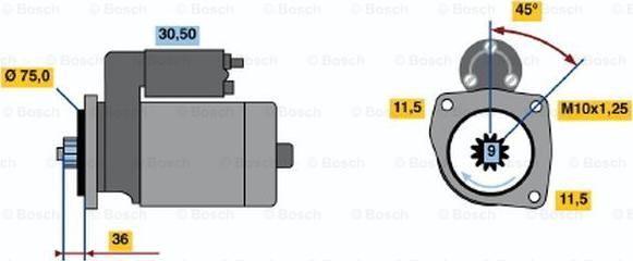 BOSCH 0 986 012 851 - Стартер unicars.by