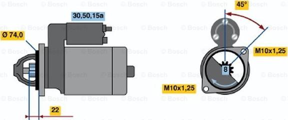 BOSCH 0 986 012 861 - Стартер unicars.by