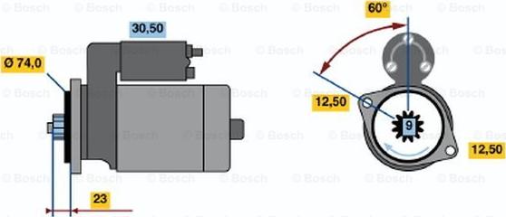 BOSCH 0 986 012 821 - Стартер unicars.by