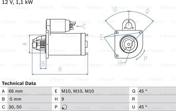 BOSCH 0 986 012 340 - Стартер unicars.by