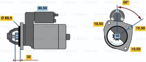 BOSCH 0 986 012 350 - Стартер unicars.by