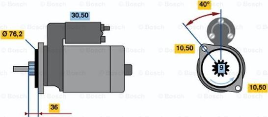 BOSCH 0 986 012 330 - Стартер unicars.by