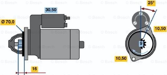 BOSCH 0 986 012 241 - Стартер unicars.by