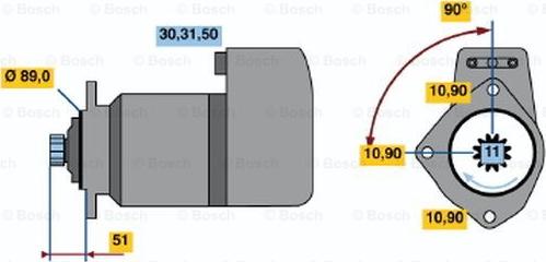 BOSCH 0 986 012 730 - Стартер unicars.by