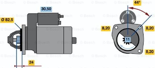 BOSCH 0 986 017 950 - Стартер unicars.by