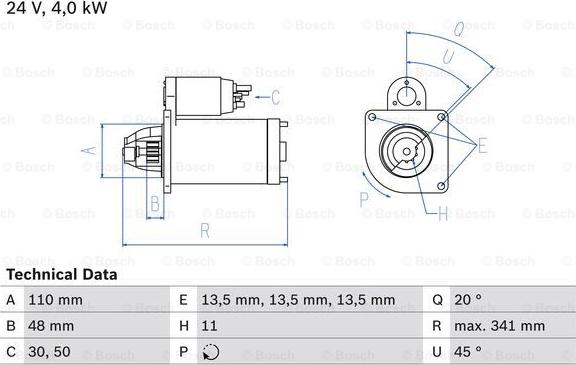 BOSCH 0 986 017 980 - Стартер unicars.by