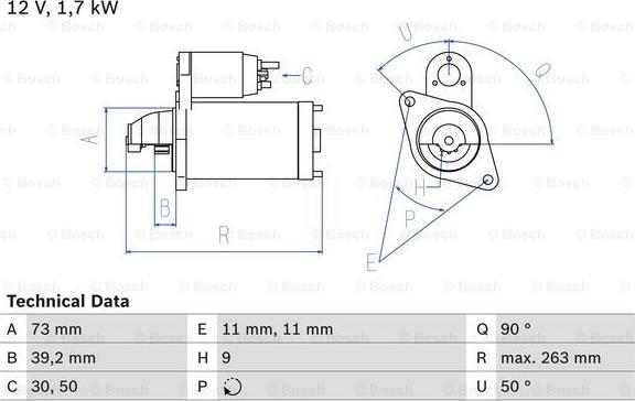 BOSCH 0 986 017 440 - Стартер unicars.by