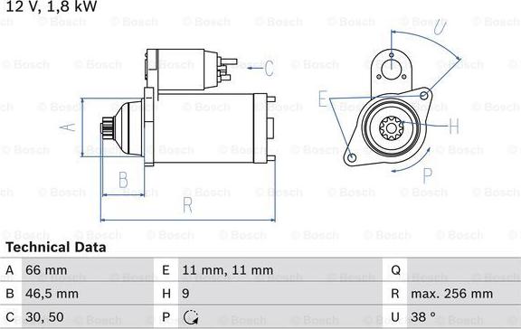 BOSCH 0 986 017 450 - Стартер unicars.by