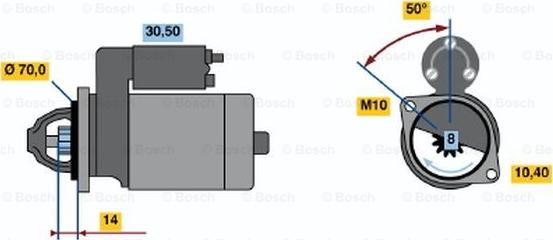 BOSCH 0 986 017 551 - Стартер unicars.by