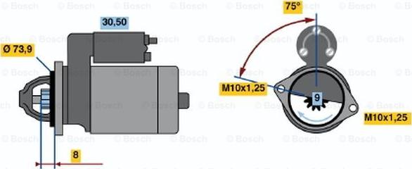 BOSCH 0 986 017 561 - Стартер unicars.by