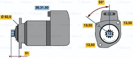 BOSCH 0 986 017 050 - Стартер unicars.by