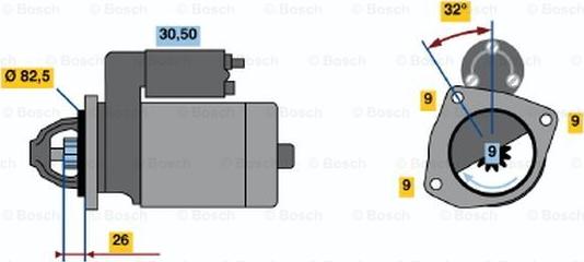 BOSCH 0 986 017 010 - Стартер unicars.by