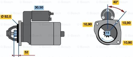 BOSCH 0 986 017 080 - Стартер unicars.by