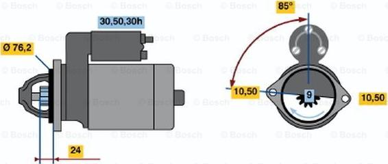 BOSCH 0 986 017 160 - Стартер unicars.by