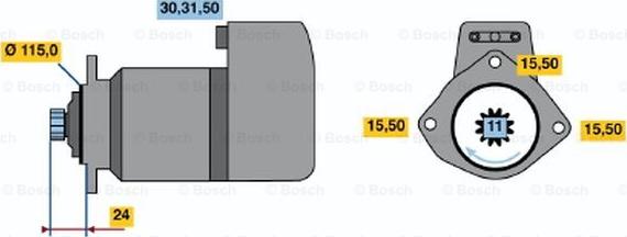 BOSCH 0 986 017 850 - Стартер unicars.by