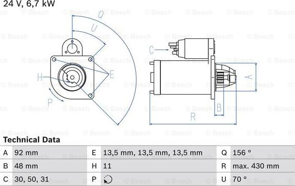 BOSCH 0 986 017 810 - Стартер unicars.by