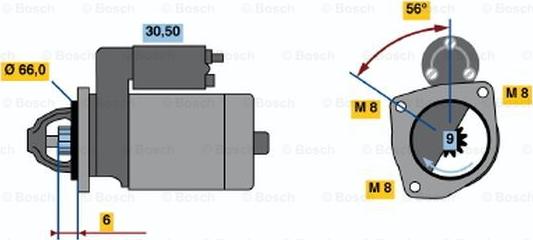 BOSCH 0 986 017 361 - Стартер unicars.by