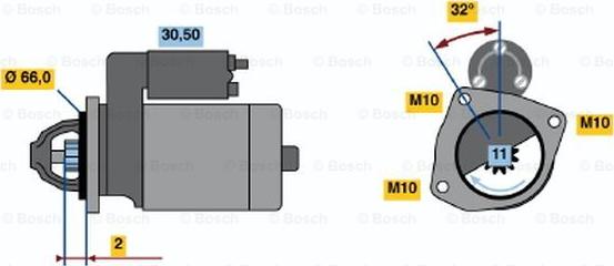 BOSCH 0 986 017 381 - Стартер unicars.by