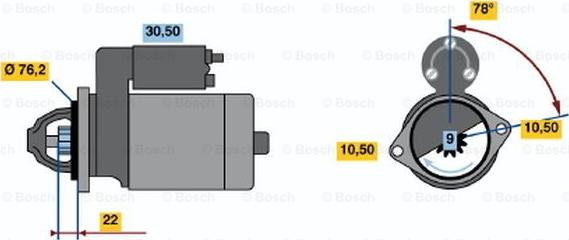 BOSCH 0 986 017 330 - Стартер unicars.by