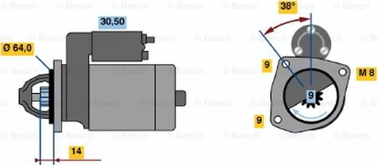 BOSCH 0 986 017 781 - Стартер unicars.by