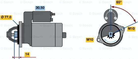 BOSCH 0 986 017 721 - Стартер unicars.by