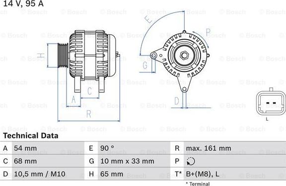 BOSCH 0 986 080 960 - Генератор unicars.by