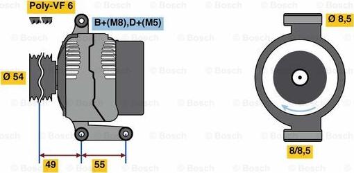 BOSCH 0 986 080 980 - Генератор unicars.by