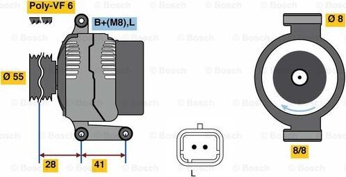 BOSCH 0 986 080 930 - Генератор unicars.by