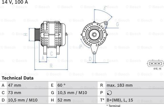 BOSCH 0 986 080 920 - Генератор unicars.by