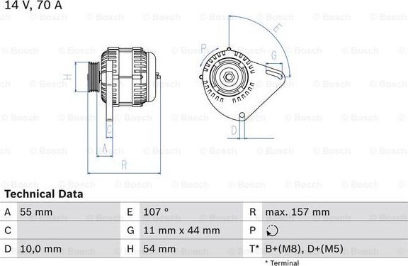 BOSCH 0 986 080 490 - Генератор unicars.by