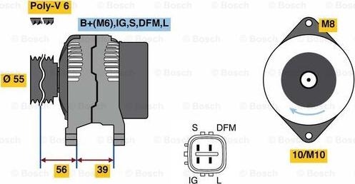 BOSCH 0 986 080 450 - Генератор unicars.by